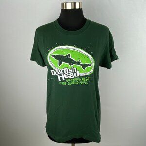 Dogfish Head T-Shirt Womens Green Off Centered Ales For Off Centered People XL